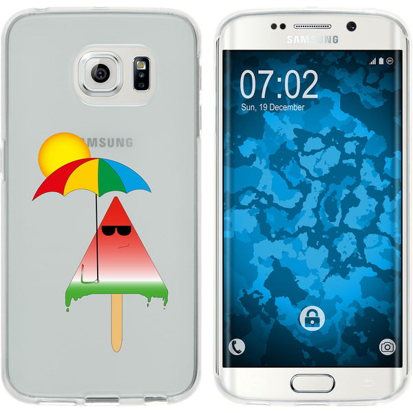 Galaxy S6 Edge Silikon-Hülle Sommer Eis M6 Case