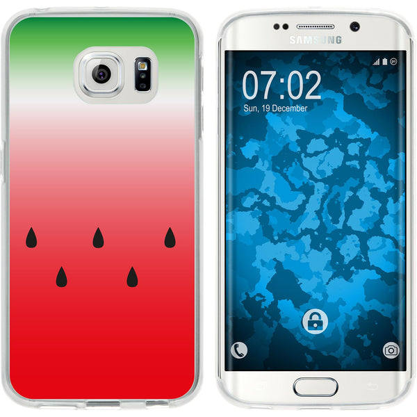 Galaxy S6 Edge Silikon-Hülle Sommer Melone M5 Case