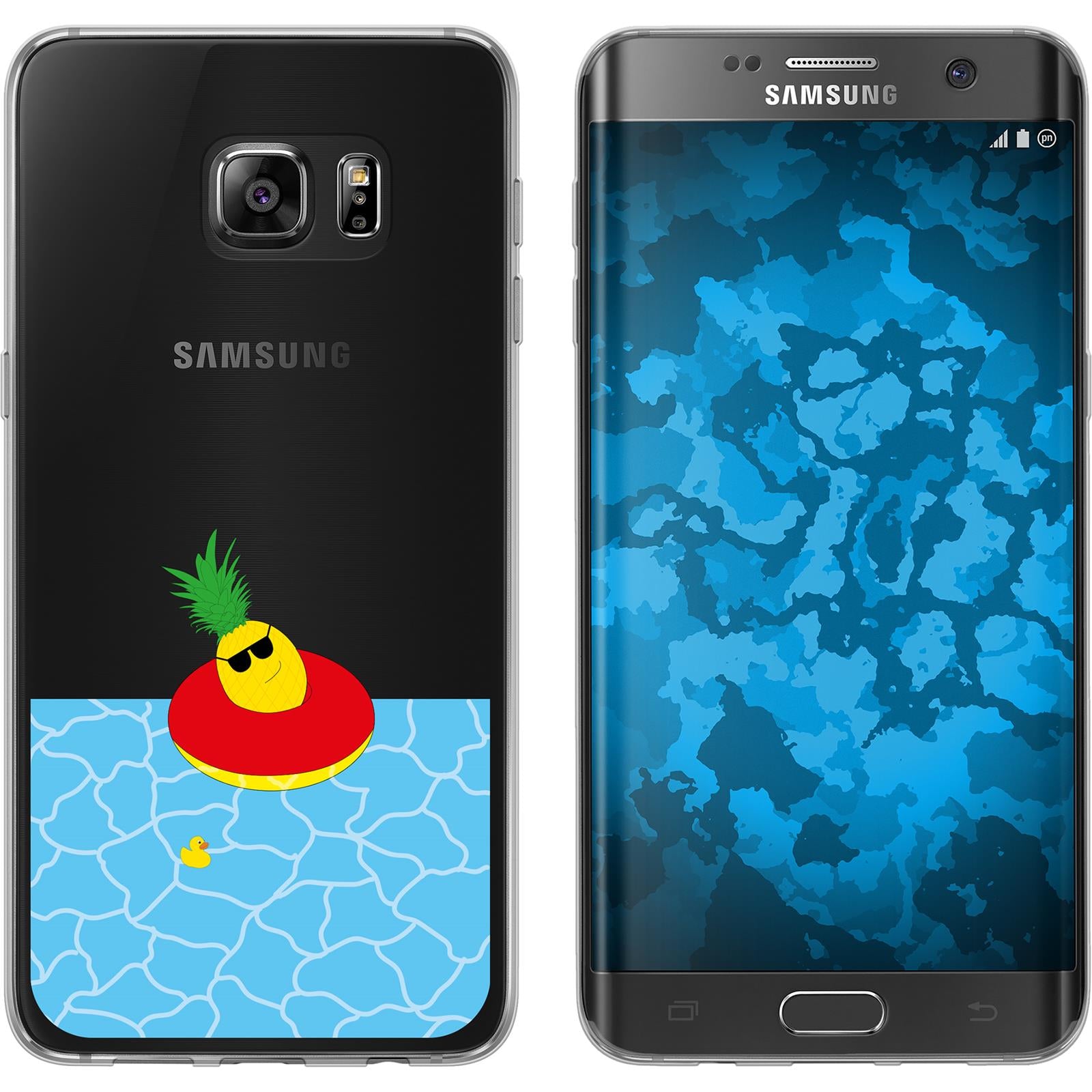 Galaxy S7 Edge Silikon-Hülle Sommer Ananas M2 Case