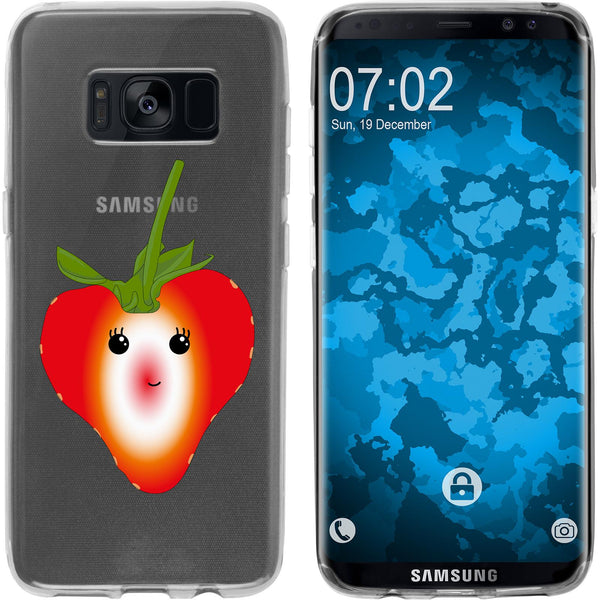 Galaxy S8 Plus Silikon-Hülle Sommer Erdbeere M4 Case