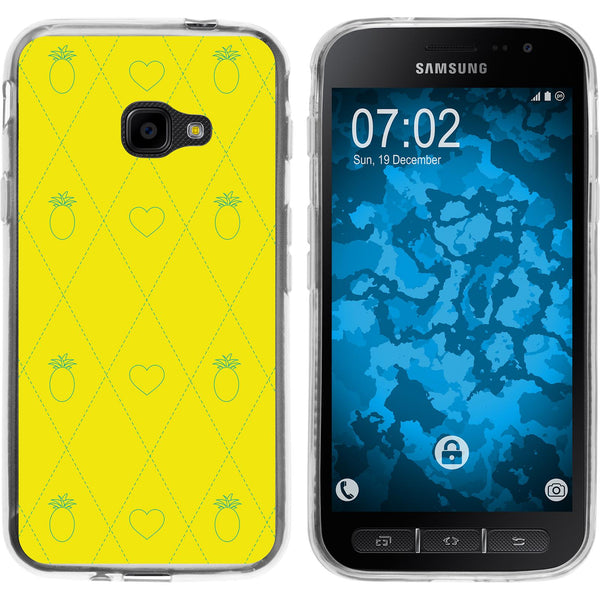 Galaxy Xcover 4 / 4s Silikon-Hülle Sommer Ananas M1 Case