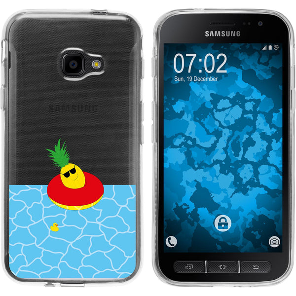 Galaxy Xcover 4 / 4s Silikon-Hülle Sommer Ananas M2 Case