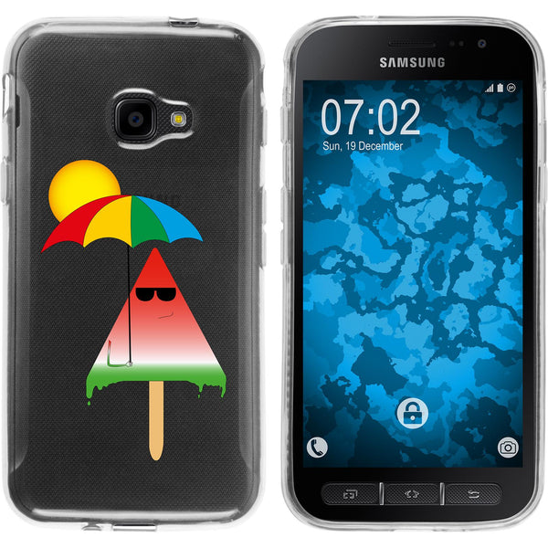 Galaxy Xcover 4 / 4s Silikon-Hülle Sommer Eis M6 Case