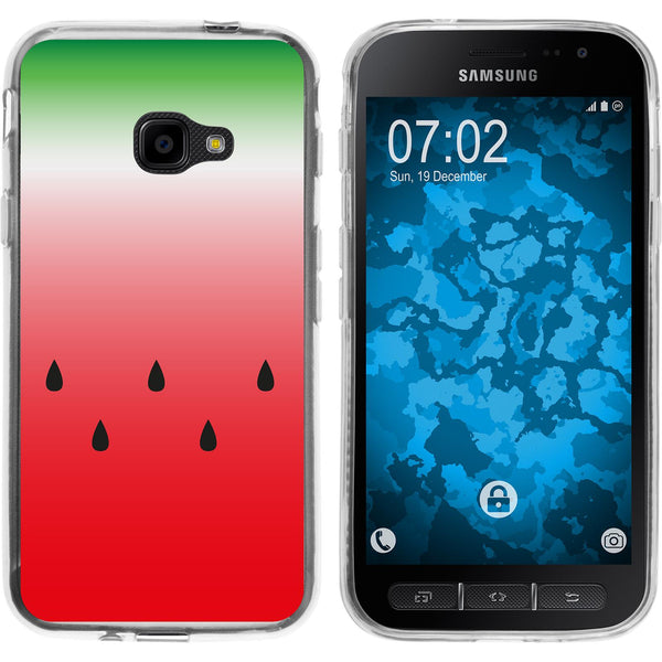 Galaxy Xcover 4 / 4s Silikon-Hülle Sommer Melone M5 Case