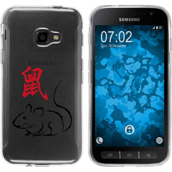 Galaxy Xcover 4 / 4s Silikon-Hülle Tierkreis Chinesisch M1 C