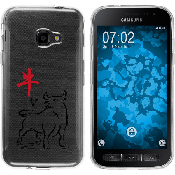 Galaxy Xcover 4 / 4s Silikon-Hülle Tierkreis Chinesisch M2 C