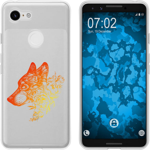 Pixel 3 Silikon-Hülle Floral Wolf M3-2 Case