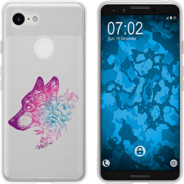 Pixel 3 Silikon-Hülle Floral Wolf M3-6 Case