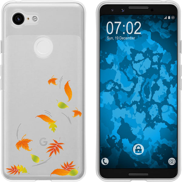 Pixel 3 Silikon-Hülle Herbst Blätter/Leaves M1 Case