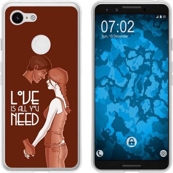 Pixel 3 Silikon-Hülle in Love Beziehung M3 Case