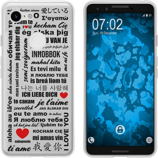 Pixel 3 Silikon-Hülle in Love Wörter M4 Case