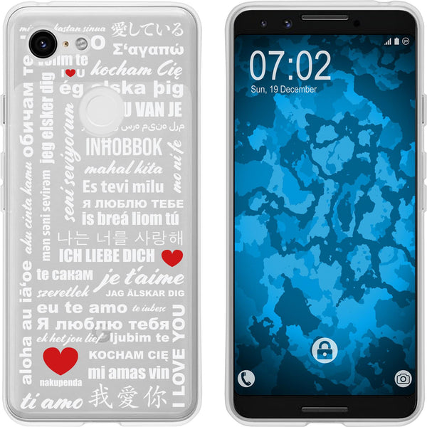 Pixel 3 Silikon-Hülle in Love Wörter M5 Case