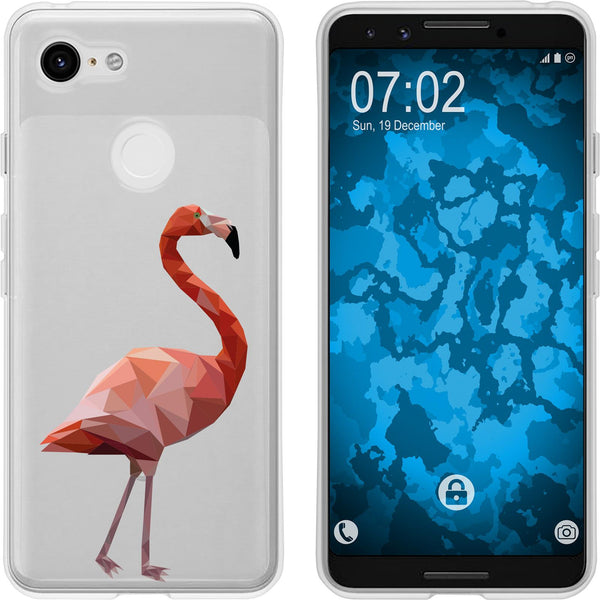 Pixel 3 Silikon-Hülle Vektor Tiere Flamingo M2 Case