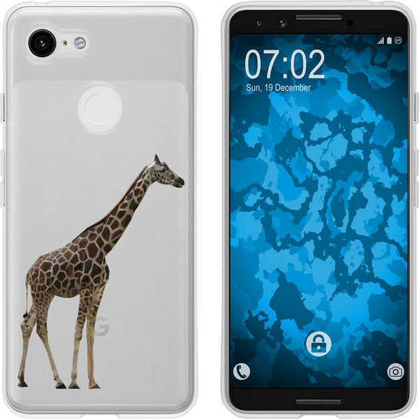 Pixel 3 Silikon-Hülle Vektor Tiere Giraffe M8 Case