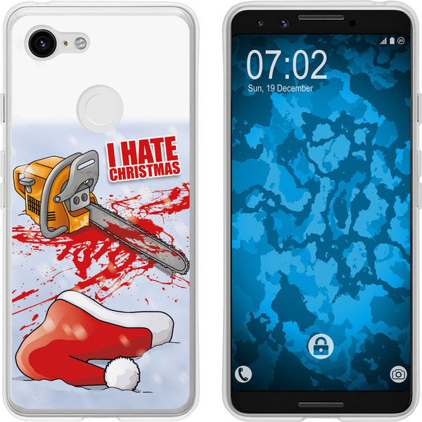 Pixel 3 Silikon-Hülle X Mas Weihnachten Hate X-Mas M8 Case