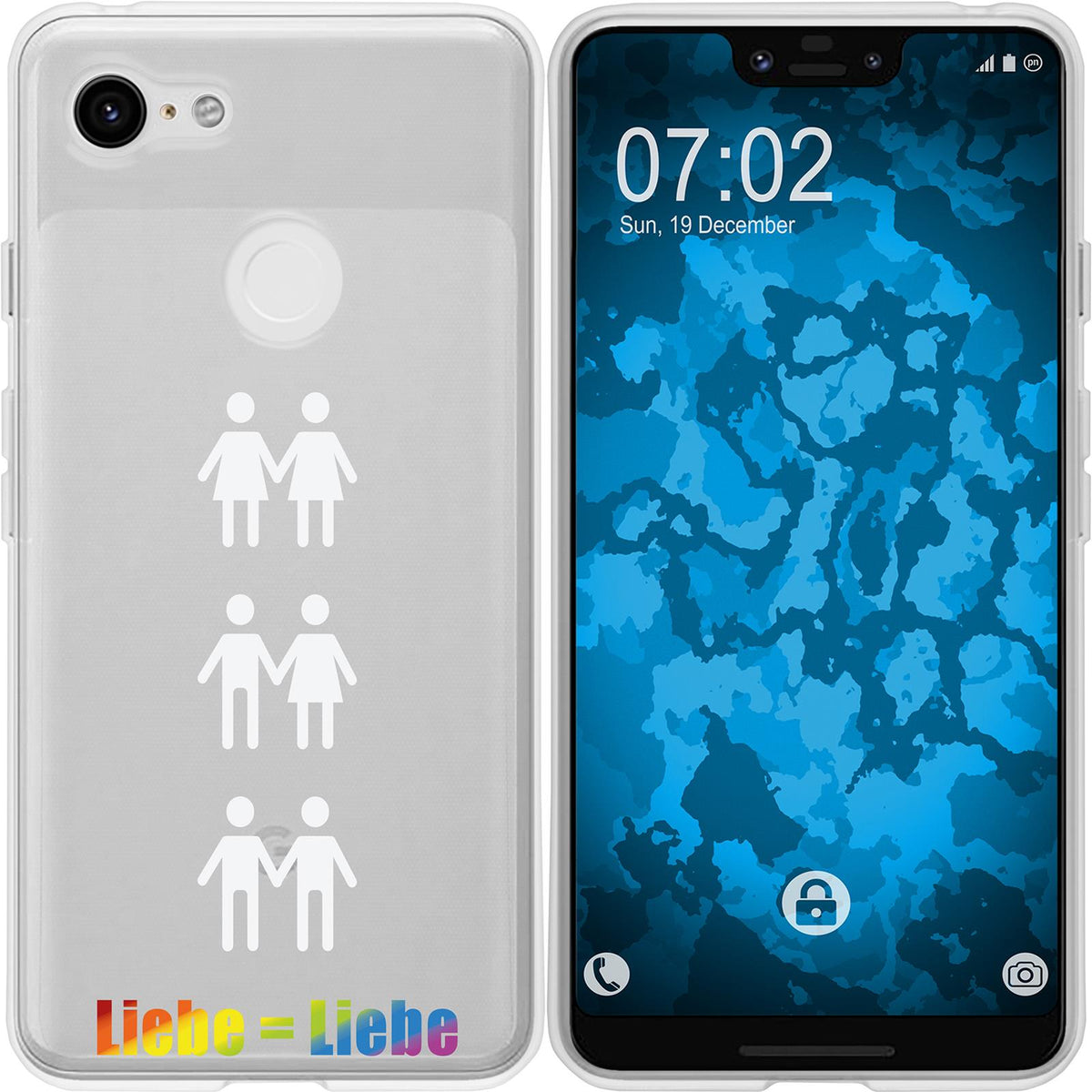 Pixel 3 XL Silikon-Hülle pride Beziehung M1 Case