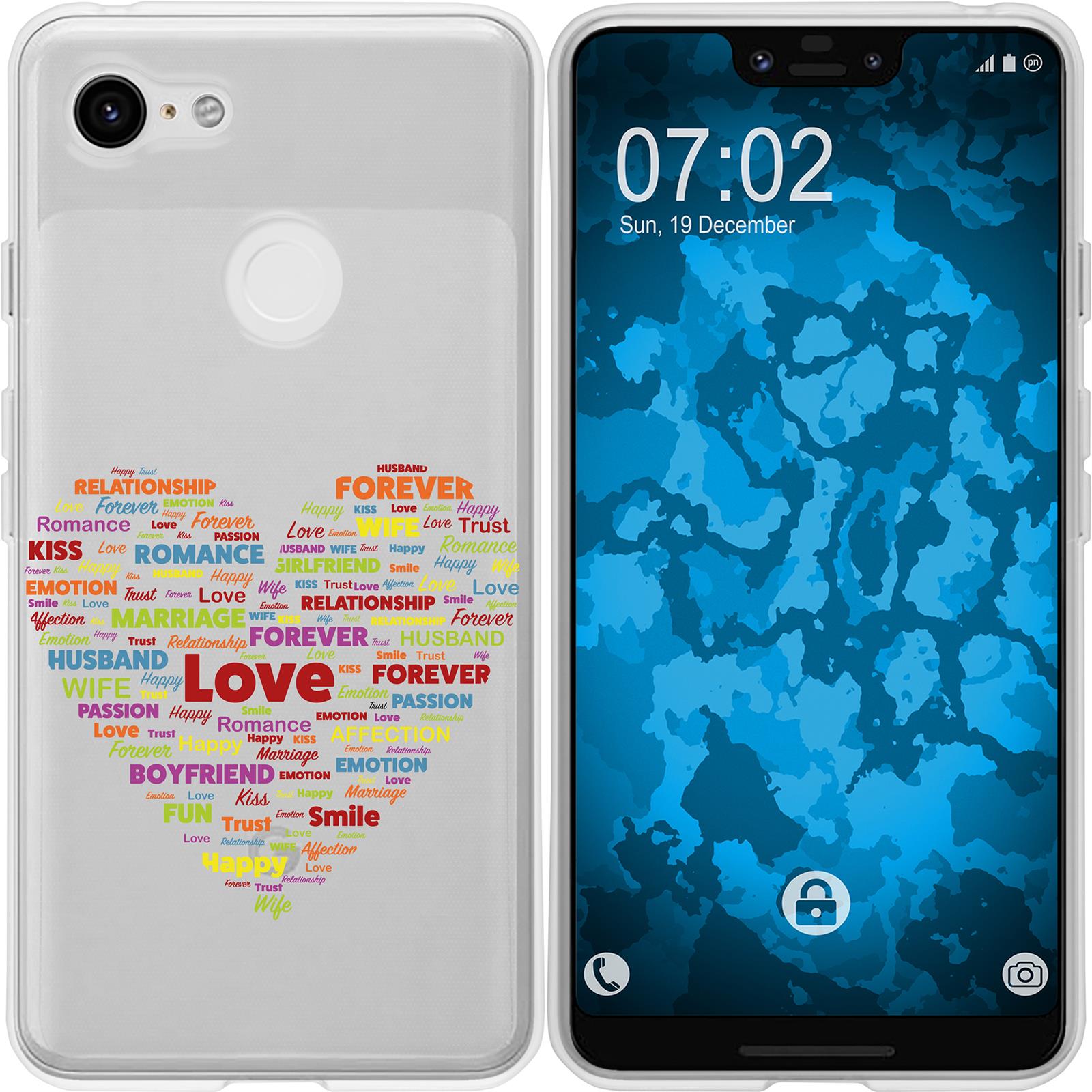 Pixel 3 XL Silikon-Hülle pride Wörter M5 Case