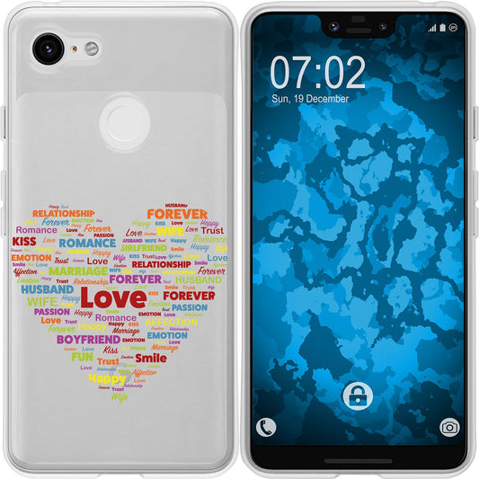 Pixel 3 XL Silikon-Hülle pride Wörter M5 Case