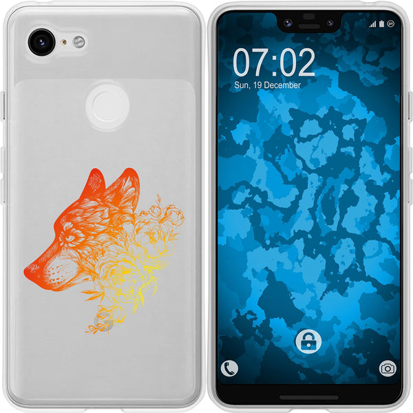 Pixel 3 XL Silikon-Hülle Floral Wolf M3-2 Case