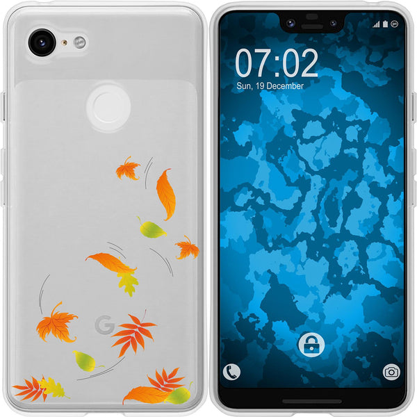 Pixel 3 XL Silikon-Hülle Herbst Blätter/Leaves M1 Case