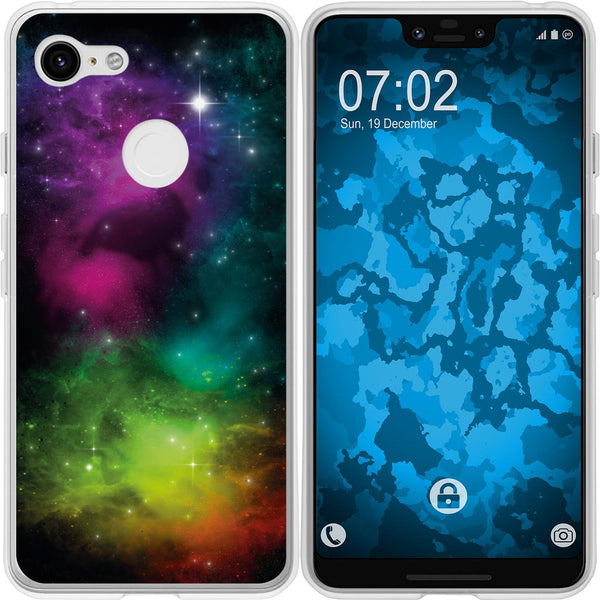 Pixel 3 XL Silikon-Hülle Space Starfield M7 Case