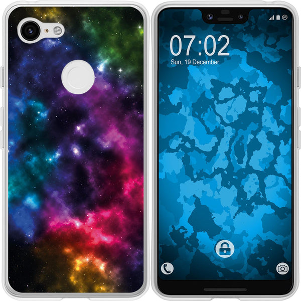 Pixel 3 XL Silikon-Hülle Space Nebula M8 Case