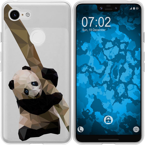 Pixel 3 XL Silikon-Hülle Vektor Tiere Panda M4 Case