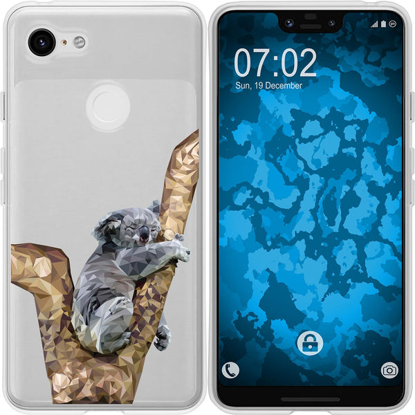 Pixel 3 XL Silikon-Hülle Vektor Tiere Koala M9 Case