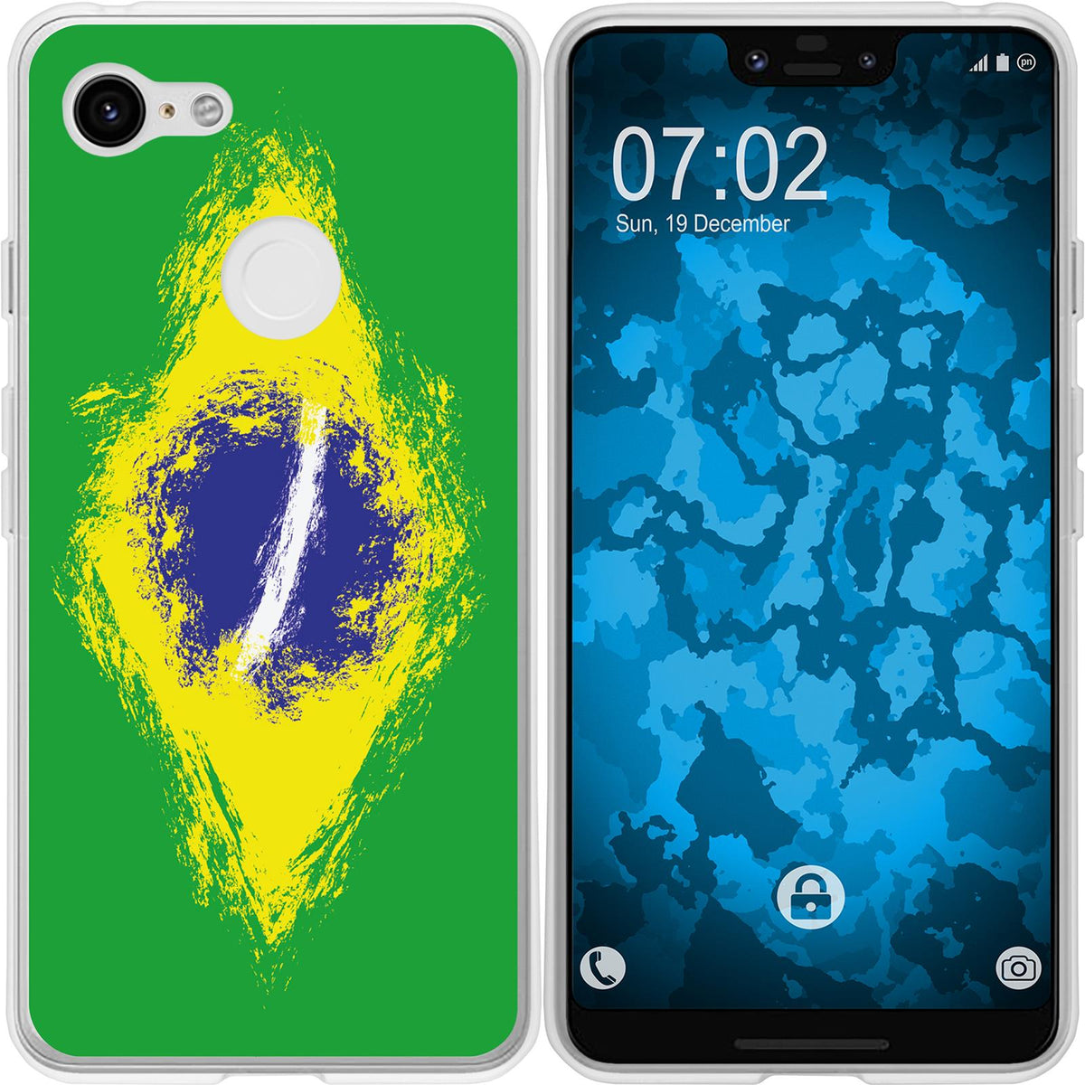Pixel 3 XL Silikon-Hülle WM Brasilien M3 Case