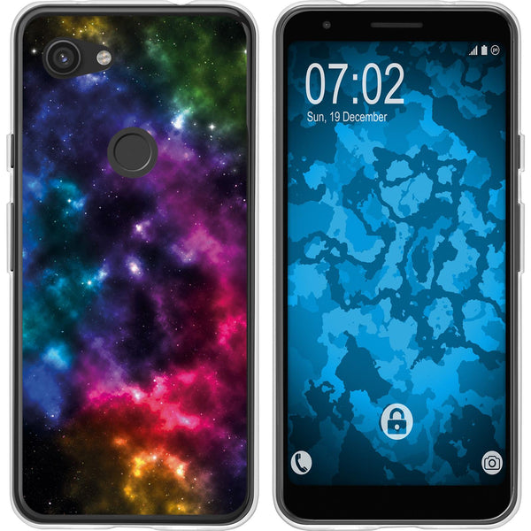 Pixel 3a Silikon-Hülle Space Nebula M8 Case