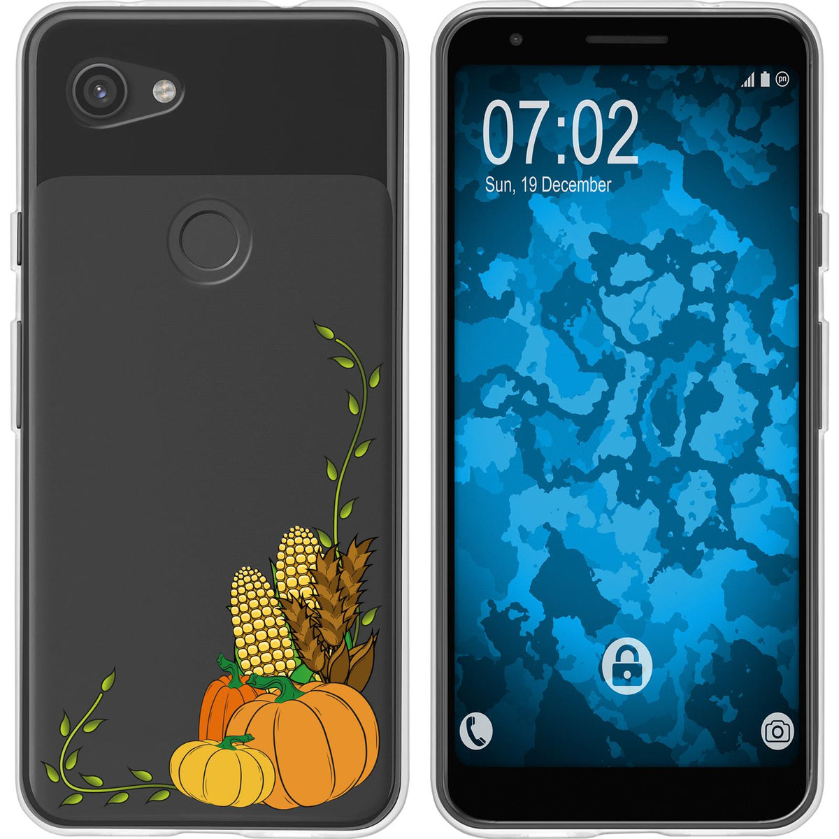 Pixel 3a Silikon-Hülle Herbst Erntedankfest/Thanksgiving M5