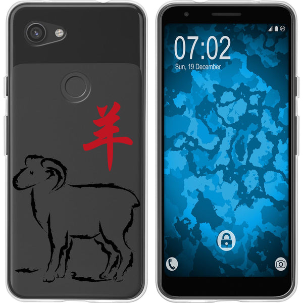 Pixel 3a Silikon-Hülle Tierkreis Chinesisch M8 Case