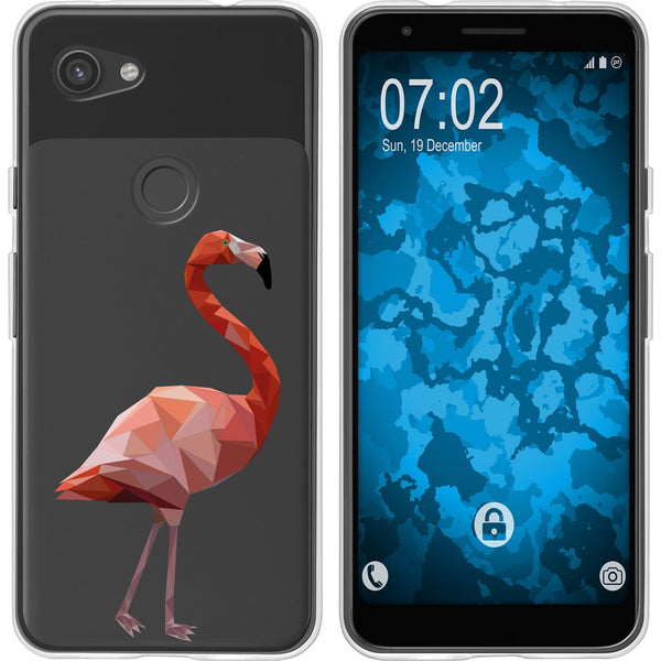 Pixel 3a Silikon-Hülle Vektor Tiere Flamingo M2 Case