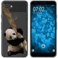 Pixel 3a Silikon-Hülle Vektor Tiere Panda M4 Case