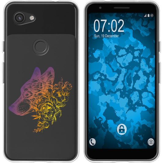 Pixel 3a XL Silikon-Hülle Floral Wolf M3-3 Case