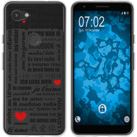 Pixel 3a XL Silikon-Hülle in Love Wörter M4 Case