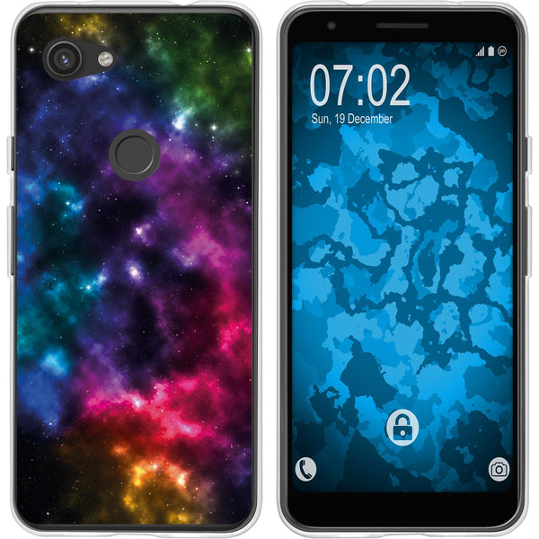 Pixel 3a XL Silikon-Hülle Space Nebula M8 Case