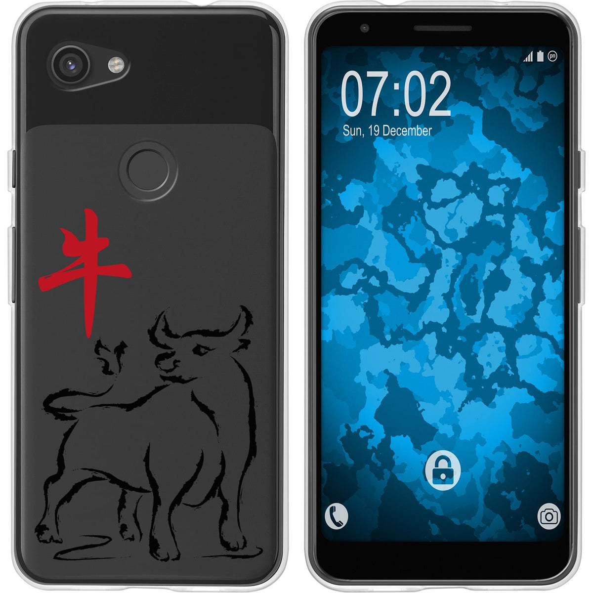 Pixel 3a XL Silikon-Hülle Tierkreis Chinesisch M2 Case