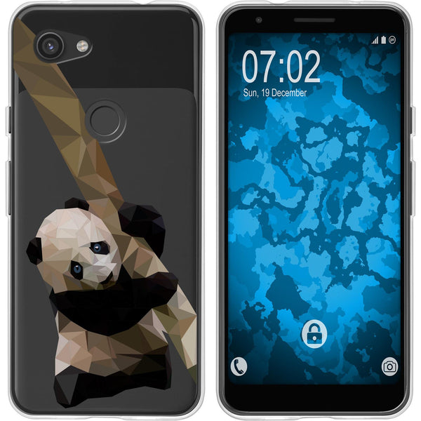 Pixel 3a XL Silikon-Hülle Vektor Tiere Panda M4 Case
