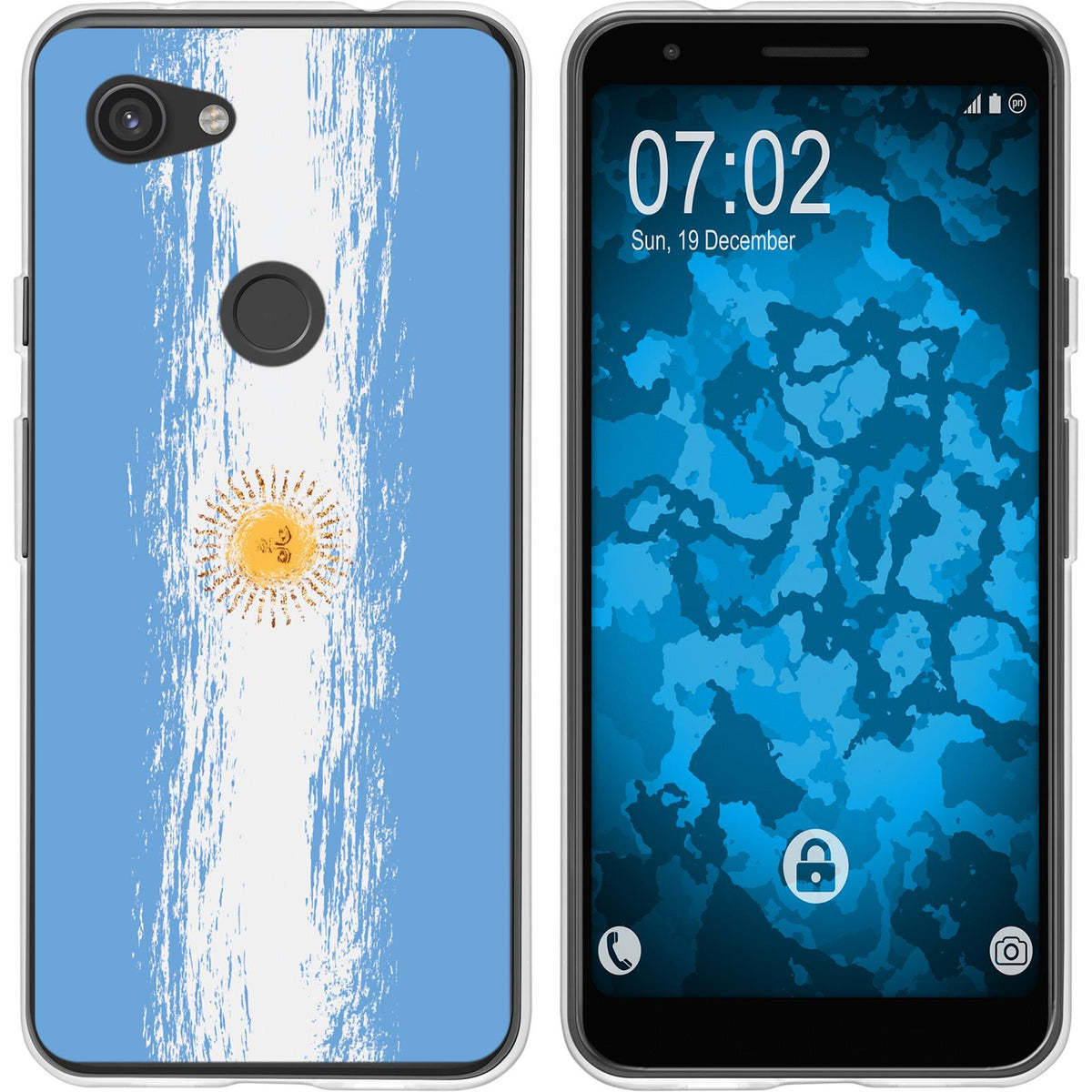 Pixel 3a XL Silikon-Hülle WM Argentinien M1 Case