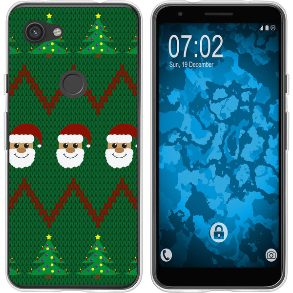 Pixel 3a XL Silikon-Hülle X Mas Weihnachten X-Mas Sweater M7