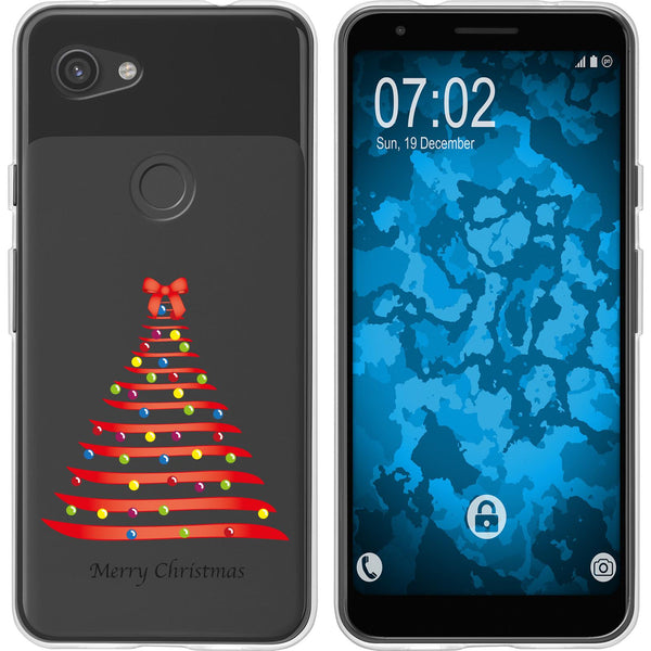Pixel 3a Silikon-Hülle X Mas Weihnachten Weihnachtsbaum M1 C