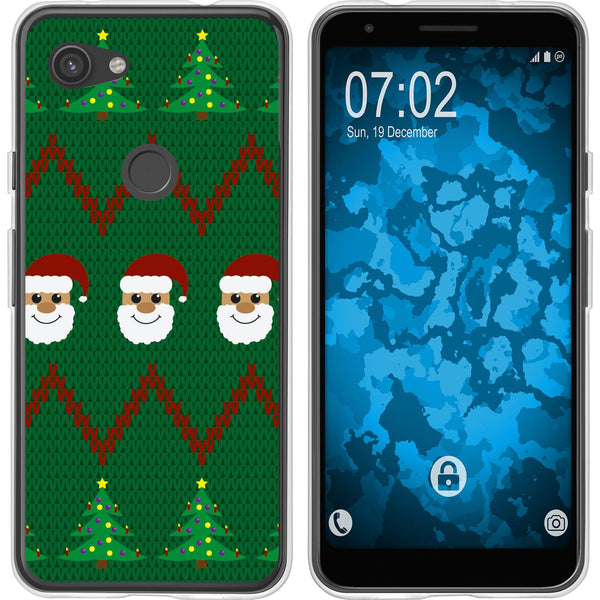 Pixel 3a Silikon-Hülle X Mas Weihnachten X-Mas Sweater M7 Ca