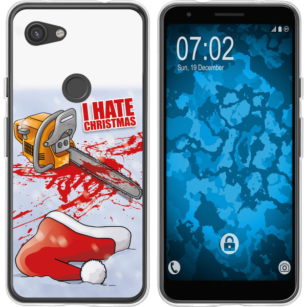 Pixel 3a Silikon-Hülle X Mas Weihnachten Hate X-Mas M8 Case