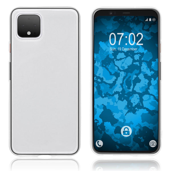 PhoneNatic Case kompatibel mit Google Pixel 4 - Crystal Clear Silikon Hülle crystal-case Cover