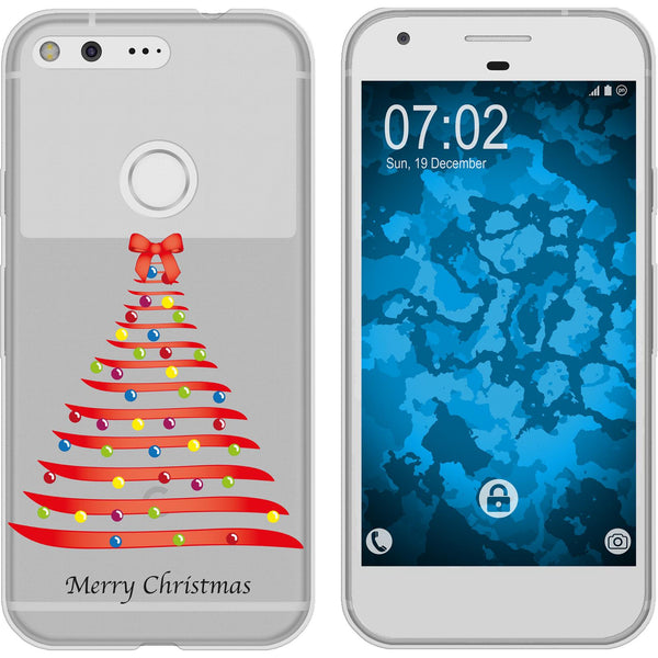 Pixel XL Silikon-Hülle X Mas Weihnachten Weihnachtsbaum M1 C