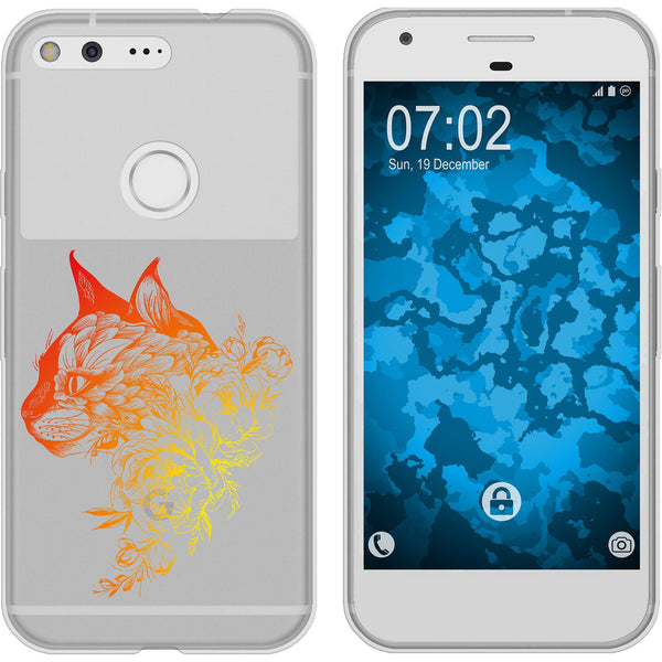 Pixel Silikon-Hülle Floral Katze M2-2 Case