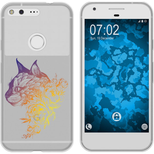 Pixel Silikon-Hülle Floral Katze M2-3 Case