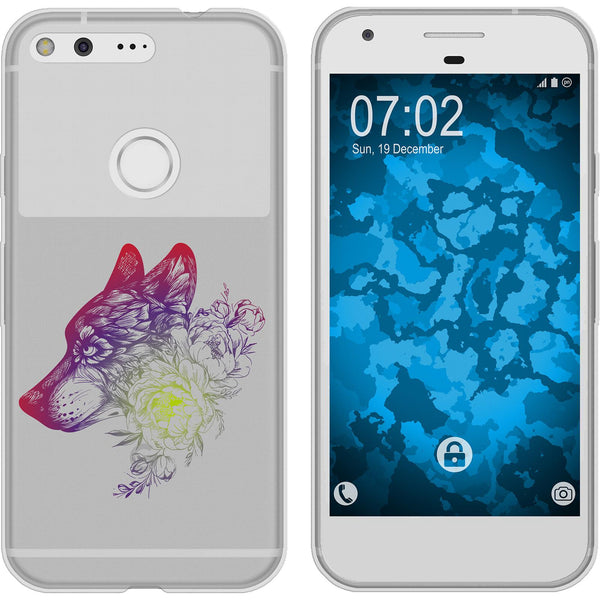 Pixel Silikon-Hülle Floral Wolf M3-5 Case