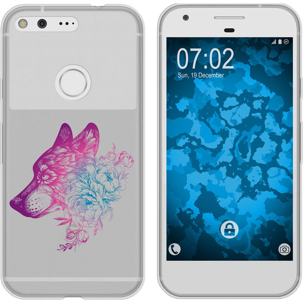 Pixel Silikon-Hülle Floral Wolf M3-6 Case